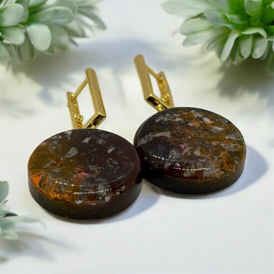 Auskari "Oranžas ledus"